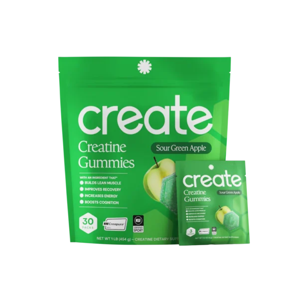 Sour Green Apple Creatine Monohydrate Gummies