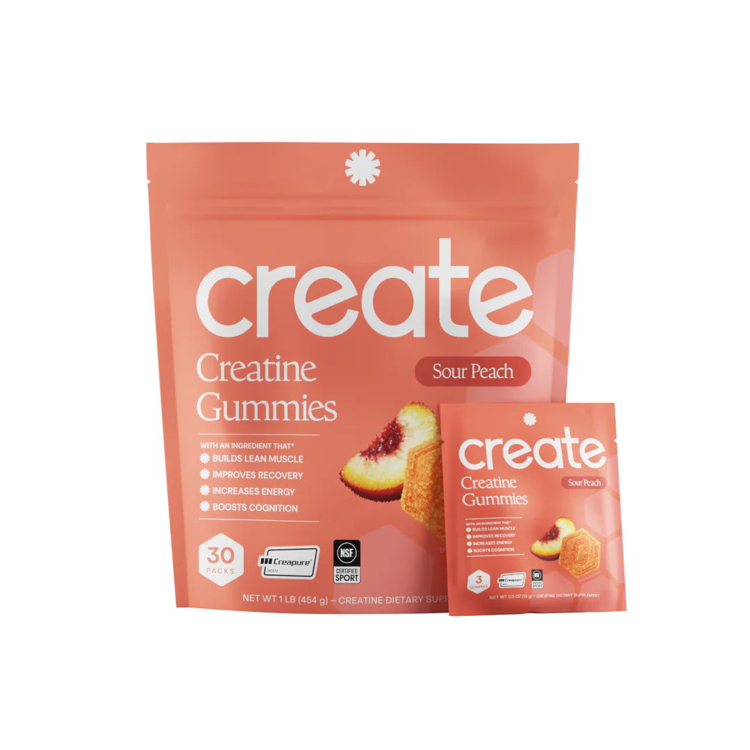Sour Peach Creatine Monohydrate Gummies