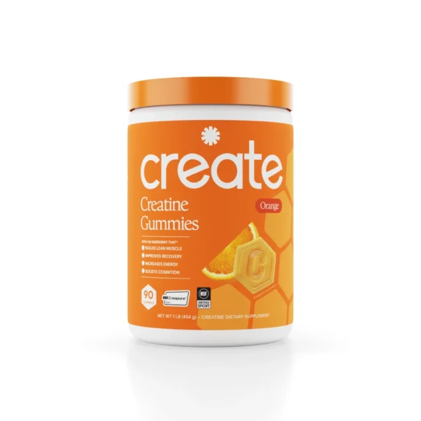 Orange Creatine Monohydrate Gummies Tub