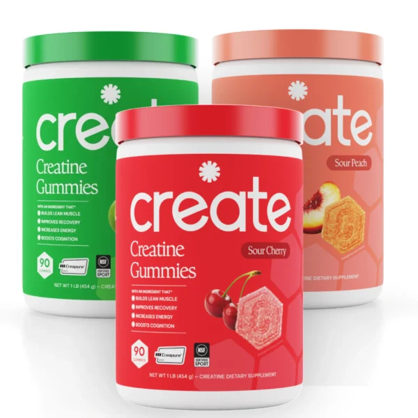Extreme Sour Trio Creatine Monohydrate Gummies Tub